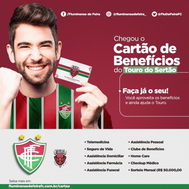 Em parceria com empresa, Fluminense de Feira lança cartão de benefícios