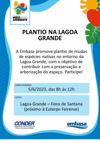 Embasa promove ações da Semana do Meio Ambiente em Feira de Santana