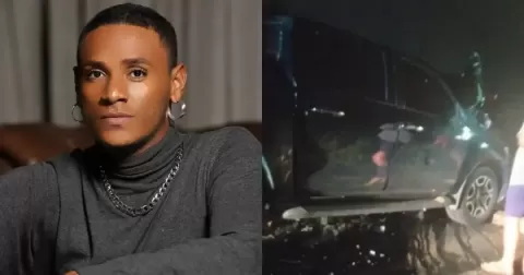 Influenciador baiano se envolve em acidente de carro na BR-116