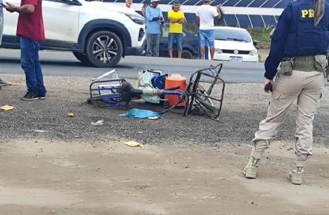 Vendedor de lanches morre atropelado em Feira de Santana