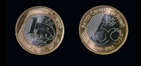 Banco Central lança moeda comemorativa de R$ 1 pelos seus 60 anos