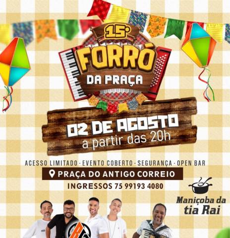 15º Forró da Praça celebra a tradição e a amizade no bairro Cidade Nova