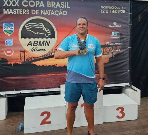 Nadador feirense conquista três medalhas na Copa Brasil de Natação
