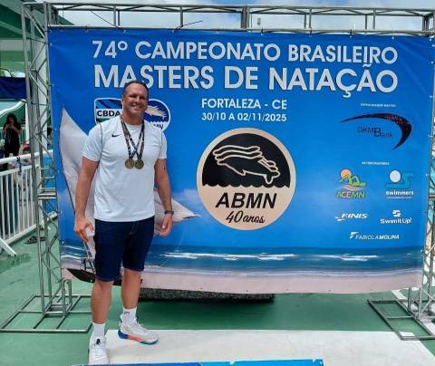Nadador feirense conquista duas medalhas no Campeonato Brasileiro Master de Natação