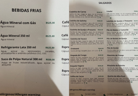Água a R$ 25 e caldo de feijão por R$ 60; veja preços da alimentação na COP30