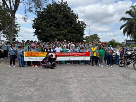 Mobilização chama atenção dos moradores do bairro Cidade Nova para o combate à dengue