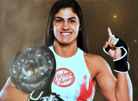 Michele Oliveira conquista cinturão nos Emirados