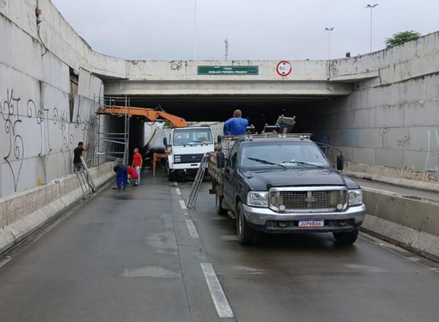 Prefeitura conclui reparos no túnel Divaldo Franco