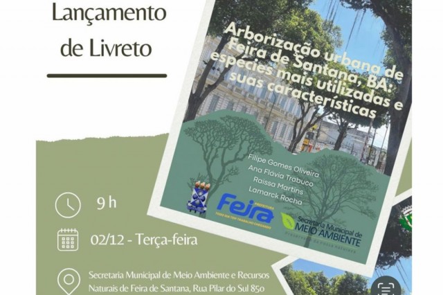 Semmam lança livreto sobre arborização urbana e espécies nativas de Feira de Santana