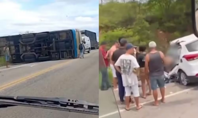 Psicóloga morre e 8 pessoas ficam feridas após acidente com ônibus no sudoeste da Bahia