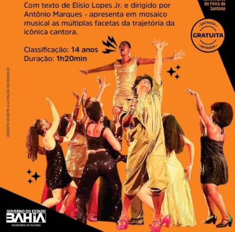 Musical em homenagem a Elza Soares chega a Feira de Santana neste sábado