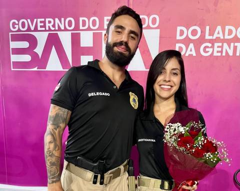 Delegado surpreende investigadora com pedido de casamento durante Festival da Virada