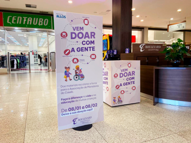 Boulevard Shopping promove campanha de arrecadação de material escolar em Feira