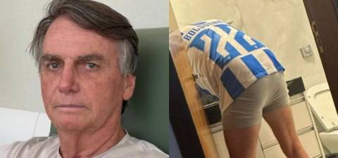Carlos publica foto de Bolsonaro de cueca e relata agravamento do estado de saúde
