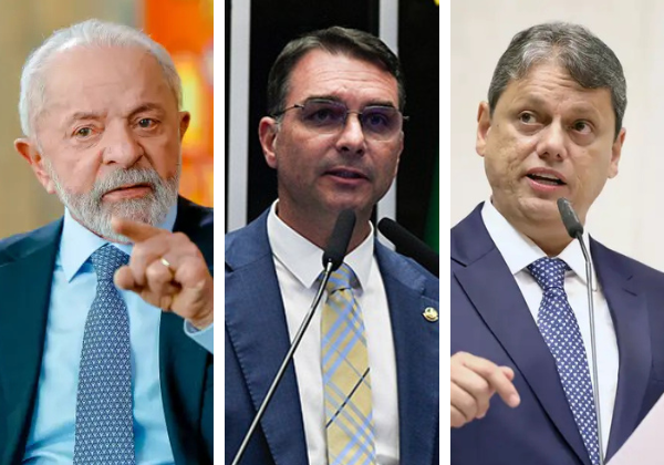 Lula lidera 1º turno, mas empata com Flávio e Tarcísio no 2º, diz pesquisa