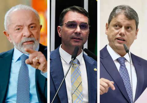 Lula lidera 1º turno, mas empata com Flávio e Tarcísio no 2º, diz pesquisa